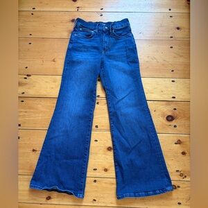 J crew women’s vintage flare High-Rise super stretch jeans dark wash size 24 P